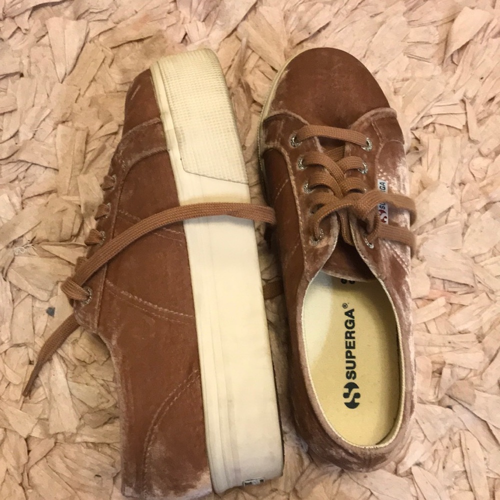 Velvet Superga Platform sneakers